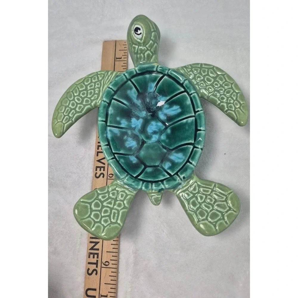 Ben Diller Maui Hawaiian Studio Pottery Ceramic Sea Turtle Dish Limited Edition